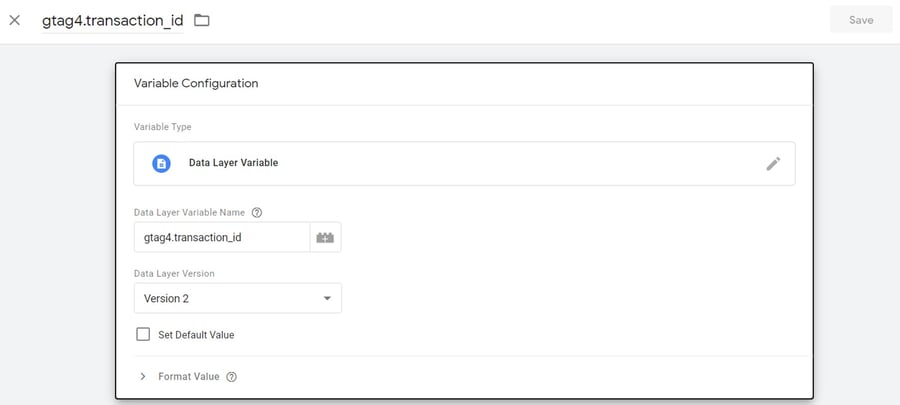 variable gtag4.transaction_id